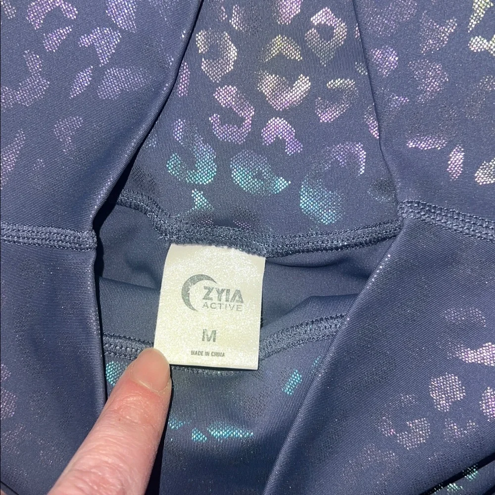 ZYIA Multi-Colored Leopard Iridescent Leopard Print Lisa Frank Shorts Size M